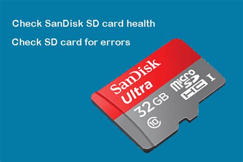 sandisk check sd card health